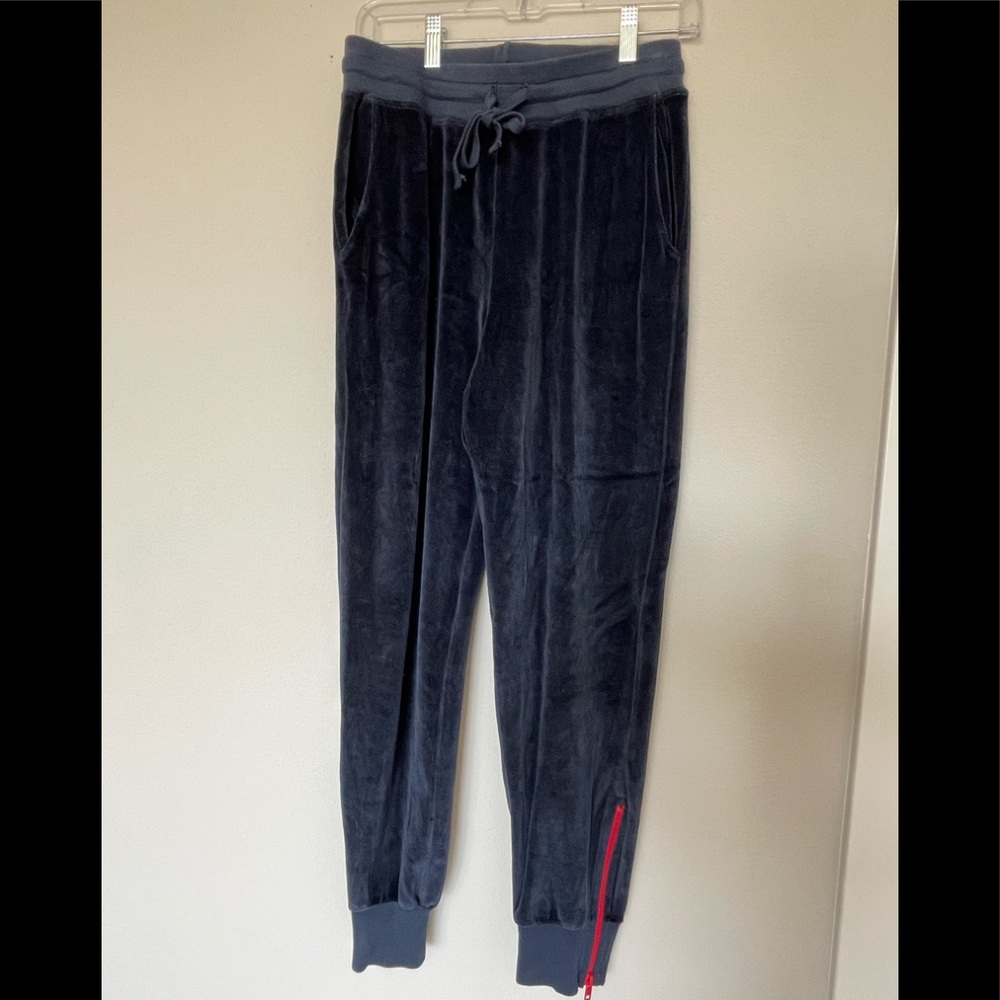 Sundry navy blue velour sweatpants NWOT